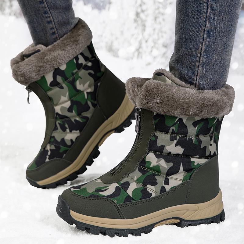 Autumn and winter piled thickened hiking cotton boots snow boots