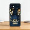 Cartoon Ferocious Tiger Phone Case For Samsung Galaxy A73,A72,A71,A70,A53,A52,A51,Soft Silicone Black Cover
