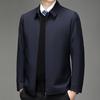 Men's Spring and Autumn New Middle-aged Men's Jacket Lapel Thin Middle-aged and Elderly Business Casual Men's Jacket Dad Wear