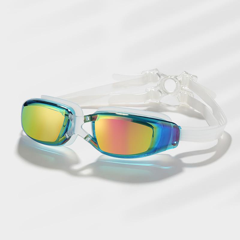 Plating Swimming Goggles Eyewear with Case Adults Professional Waterproof Anti Fog UV Shield Swim Pool Water Glasses Men Women
