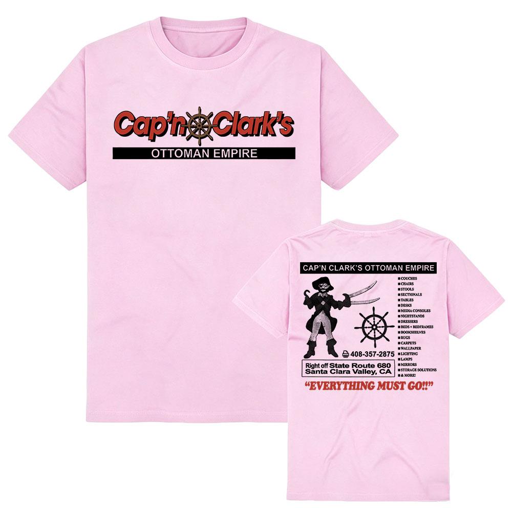 Backrooms Cap'n Clark's T-Shirt Sommer Baumwolle Kurzarm Damen T-Shirt Mode Lässig Rundhals Unisex Grafik Tops