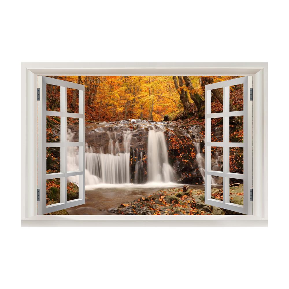 3D Window View Wall Art Beach Summer Beach Coconut Tree Wall Murals Print Art Canvas Poster For Living Room Pictur