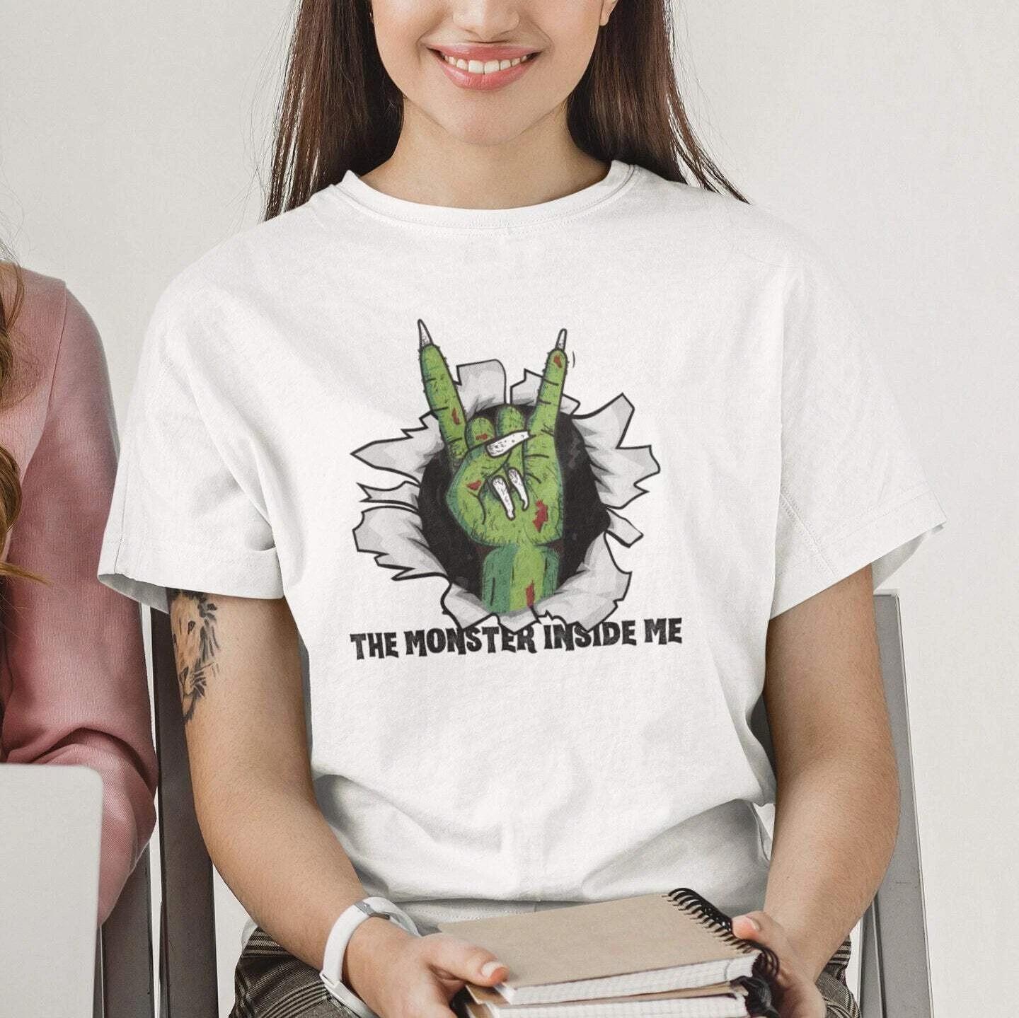The Monster Inside Me Rocks Halloween Shirt 2XL