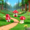 3 PCS Micro Landscape DIY Mushroom Decoration Set