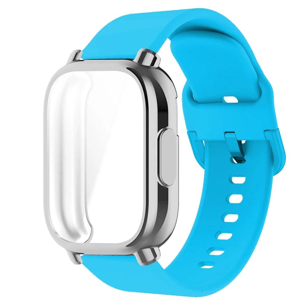 22mm Silicone Strap With Case For Xiaomi Redmi Watch 5 Active Lite Smart Watch Wrist Band TPU Case For Redmi Watch 5 Active Lite