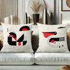 Modern Abstract Red Black Pattern Decorative Cushions Polyester pillowcase, sofa decorative cushion cov Headboard Pillow