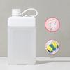 450ML Kurze Sportwasserflasche Plastik Kreativer Quadratischer Flacher Wasserbecher Outdoor-Sport Tragbar Hochtemperatur Handbecher