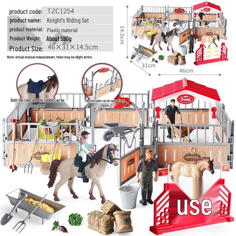 Children s Farm & Ranch Animal Figurine Playset: Knight Horse Collection