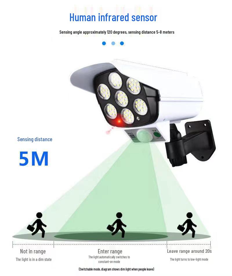 Smart Solar-Powered Outdoor Garden Lights with Motion Detection and Camera Design