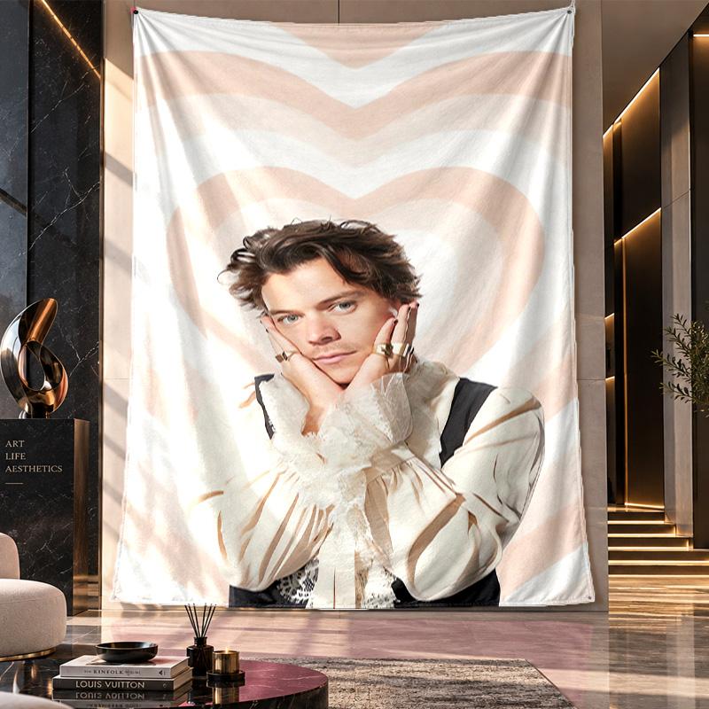 Wall Hanging Tapestry,Harry Styles Printed Fabric Backdrop For Dorm Room Party Decoration