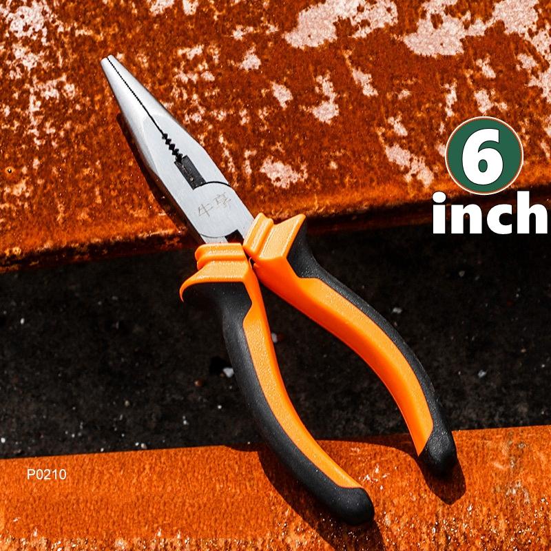 Multifunctional Large Opening Stripping Pliers,8/6-Inch Wire Pliers,Pointed Nose Pliers,Diagonal Pliers Electrician Plier
