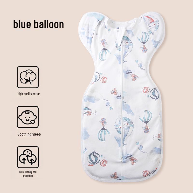 Pure Cotton Newborn Surrender Style Swaddle Wrap - Anti-Kick Sleeping Bag for Spring, Summer, Autumn