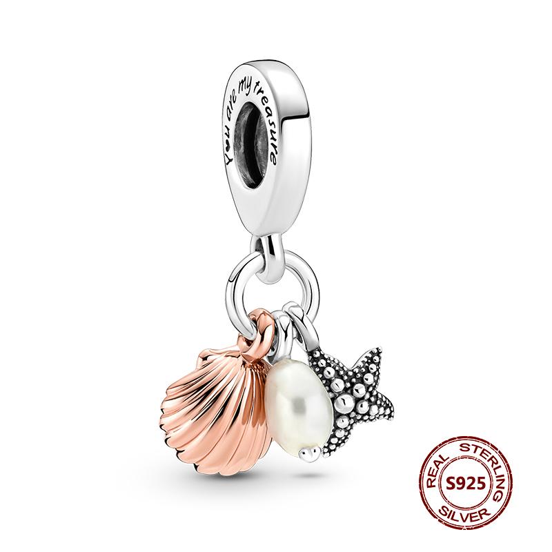 Charms camaleonte adatti a braccialetti originali alla moda in argento 925 con zircone, perlina a forma di polpo e tartaruga, ciondolo a forma di farfalla e lucciola, fai da te per realizzare gioielli