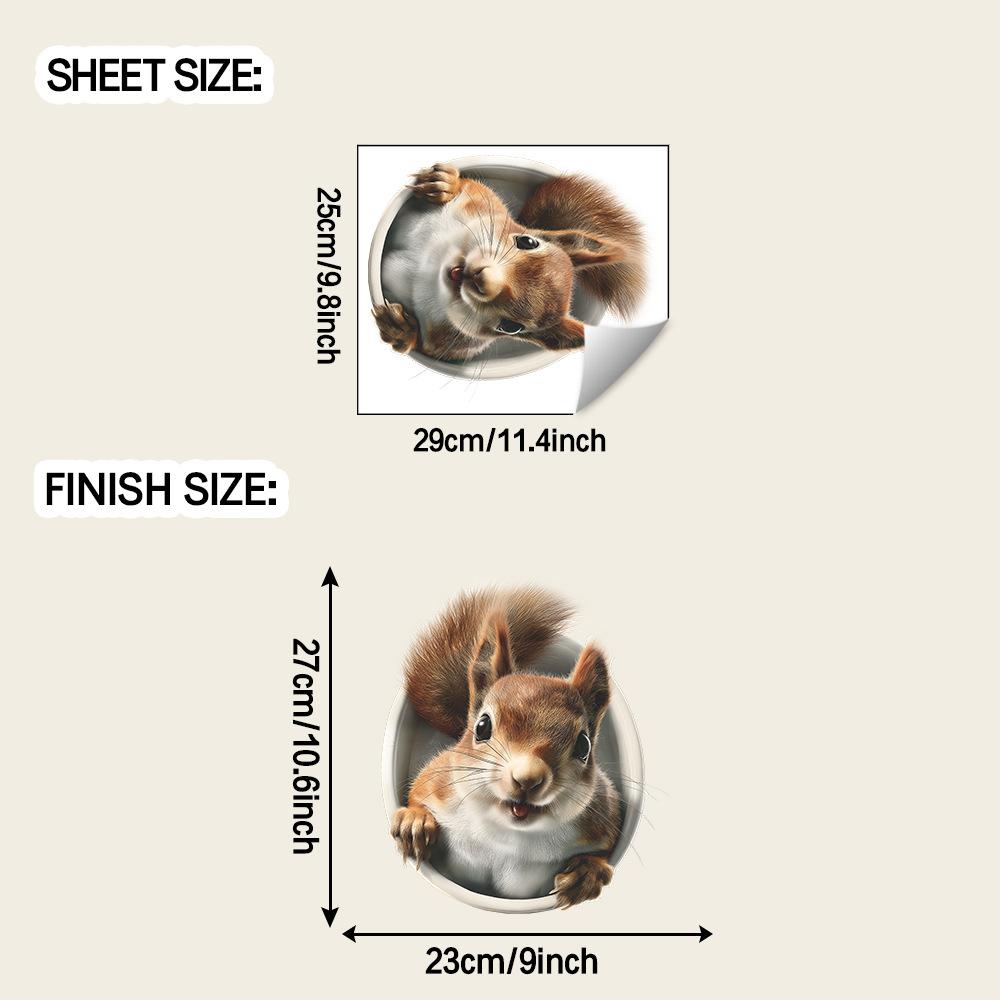 

Креативные декоративные наклейки на стену для ванной, туалета с белкой