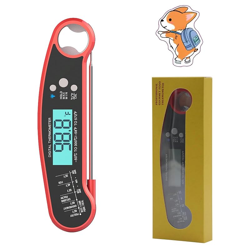 Wireless Meat Thermometer Bluetooth with Ceramics Probe for Grilling/Cooking Waterproof Digital Oven Food Thermometer with 600Ft Range Perfect for