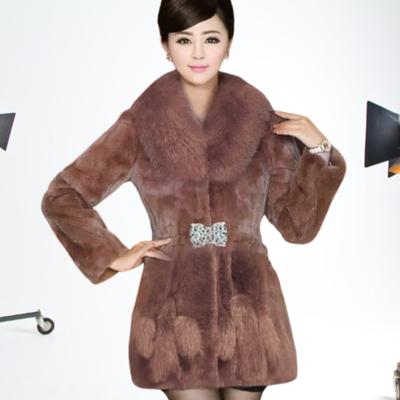 2024 Winter New Thick Plush Warm Clothes Large Size 6XL Overcoat Faux Fur Collar Fashion Ladies Soft Coat
