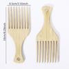 2pcs natural bamboo and wood African comb, wooden comb for hair lifting, curly hair styling comb,Special for real hair wigs