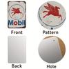 Tin Sign Mobil Logo Rustic Rust Oil Gas Station Wall Sign Decor Auto Shop Garage Cave, Any Occasion Gift