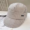 Korean Strip Baseball Cap Classic Newsboy Hats Ins Striped Peaked Caps  Women