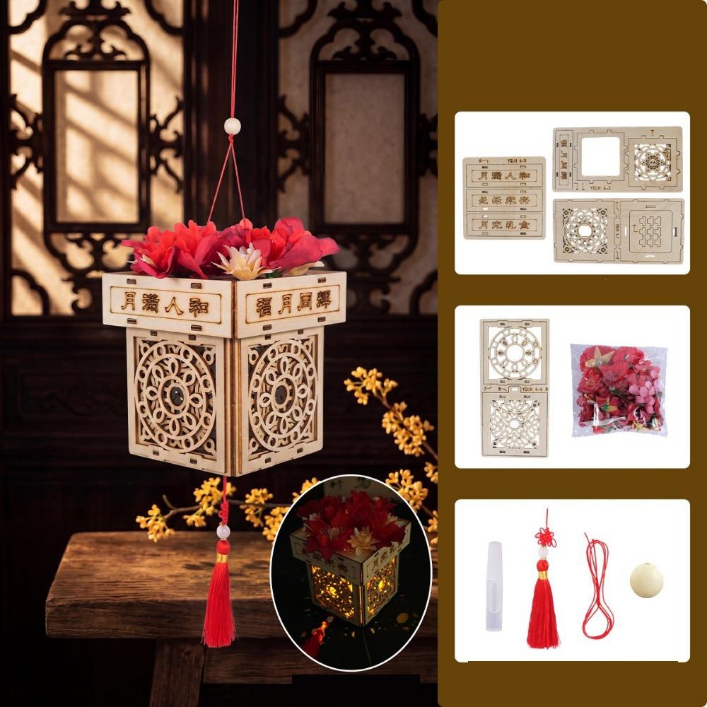 Traditional Style Wooden Luminous Lantern Luminous Handmade Lamp  Children s Handmade