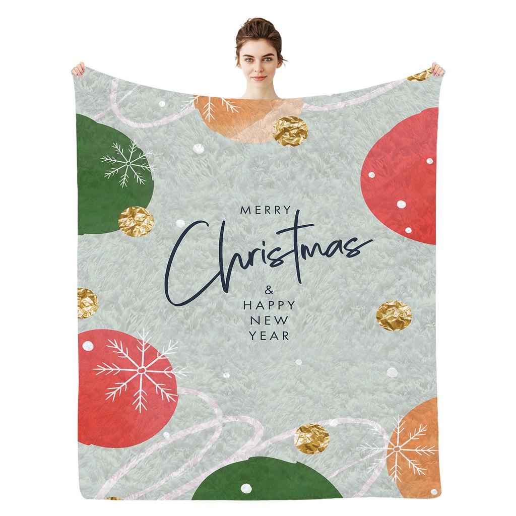 Christmas Series digitalprinted polyester Bedroom velvet flannel soft sofa cover blanket Fleece soft sofa cover blankets