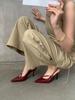 Women's Pointed Toe Thin Heel French Style Elegant Unique Design Sandals - Perfect for Daily Wear