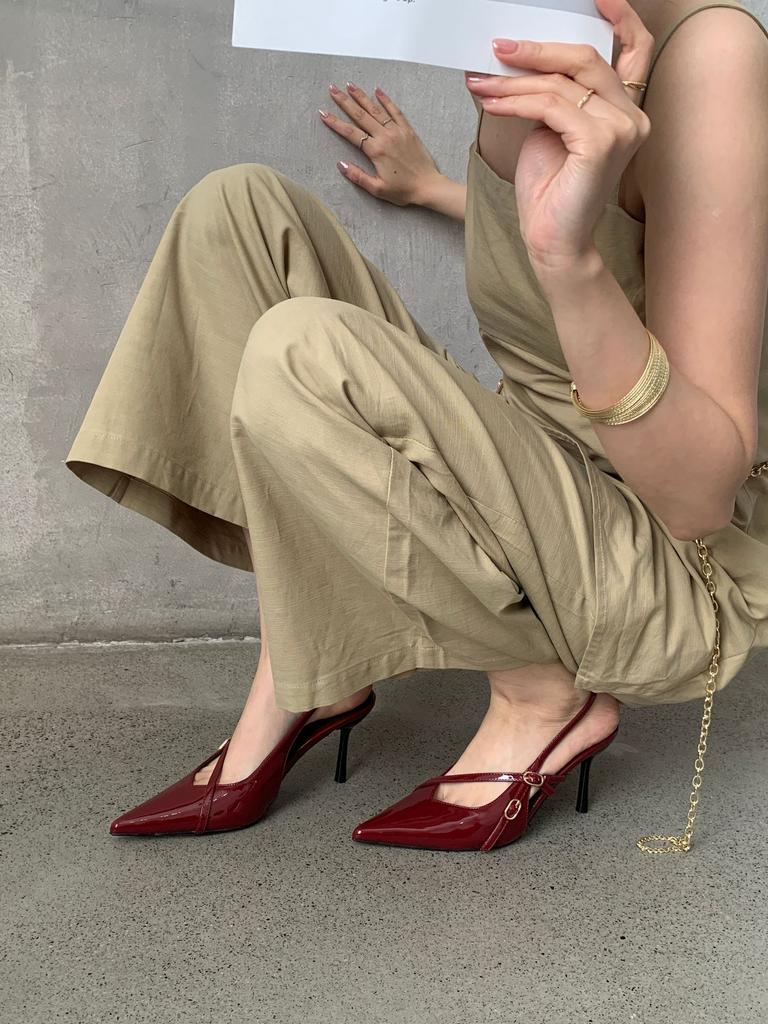 Women's Pointed Toe Thin Heel French Style Elegant Unique Design Sandals - Perfect for Daily Wear