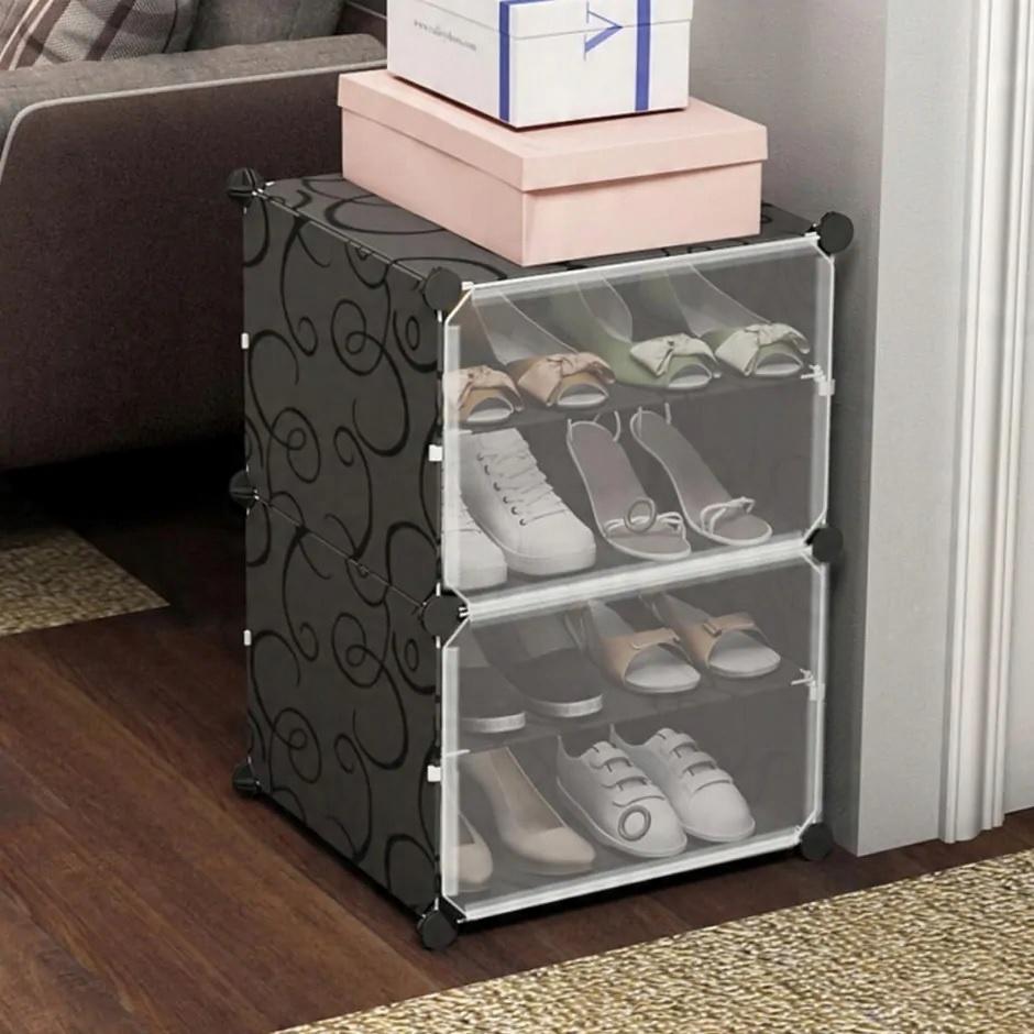 Modular Wardrobe, Cabinet, Shelf, Furniture, Wardrobe 4, While Clothes And Shoes