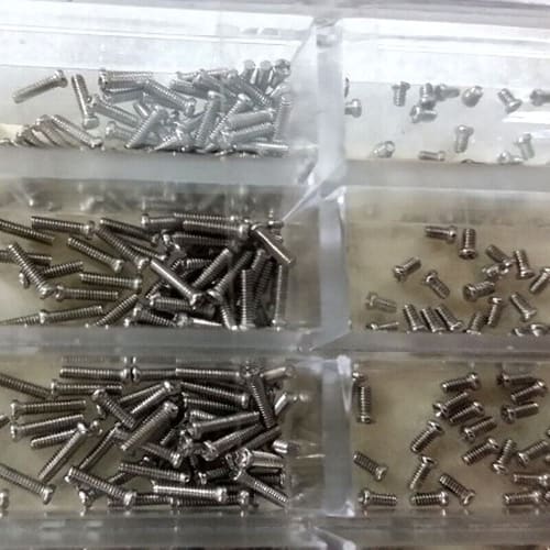 600pcs 1.2mm Stainless Steel Eyepieces Jewelry Watch Phillips Screw Assortment 1.6mm-6mm Watch Repair Parts