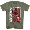 Unisex Shirt Cotton Oversize Large Size Gundam Zaku II Mens T Shirt Chars MS-06S Manufactured by Zeonic