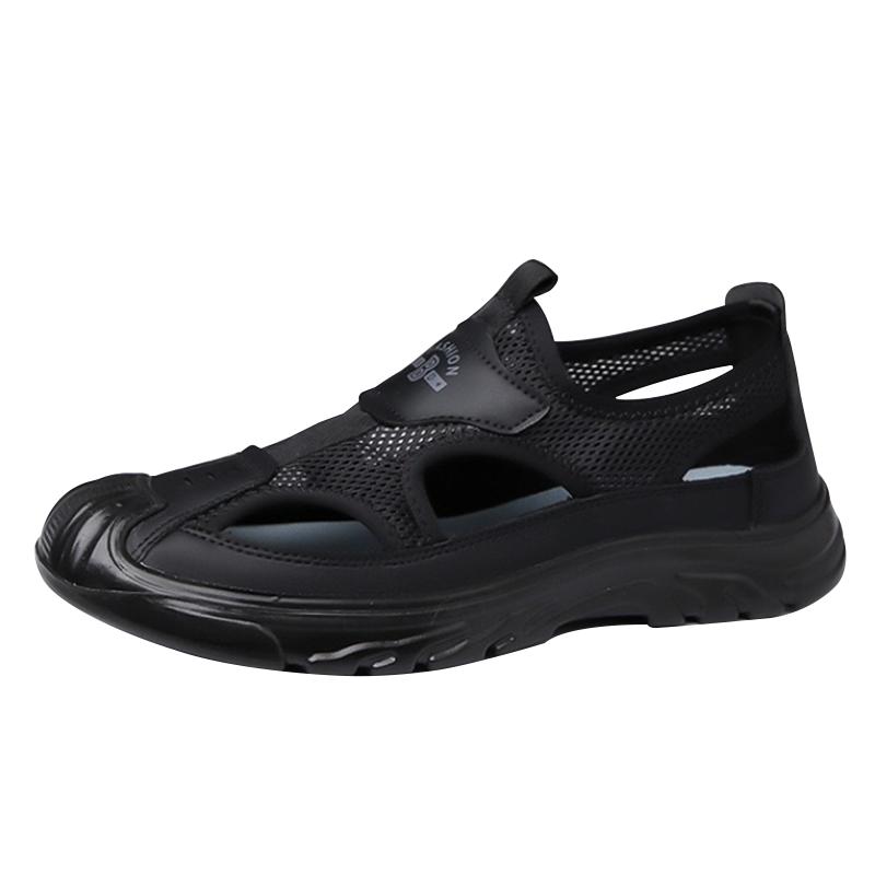 Summer Breathable Men's Sandals Baotou Hollowed Out Mesh Shoes Outdoor Non-slip Lightweight Sports Casual Sneakers Shoes