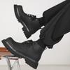 British Style Men Casual Platform Boots Lace-up Original Leather Shoes Cowboy Ankle Boot Handsome Autumn Winter Chunky Botas Man