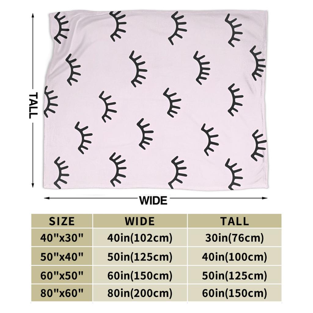 Eyelash Cartoon Eyelashes Blanket Fleece Autumn/Winter Multi-function Lightweight Thin Throw Blankets for Home Office Bedspreads