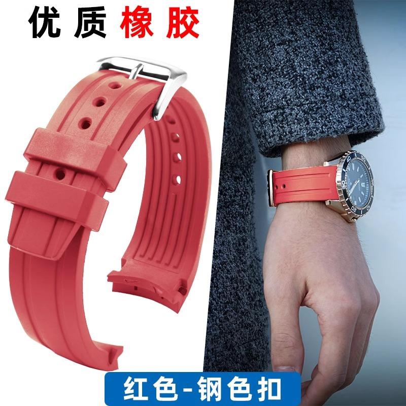 

Классический изогнутый интерфейс ремешок для часов Citizen BN0190-15E/0191/0193 CA0718-13E CA4386/4385 мужской резиновый ремешок для часов браслет аксессуары 22mm