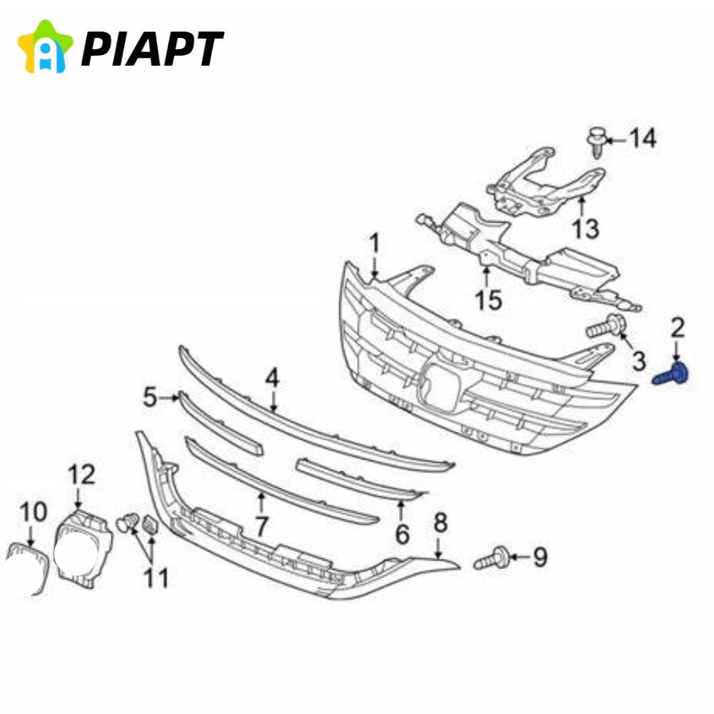 Honda CR-V Bumper Molding Clip Set (10 pcs) for 2012-Onward Models