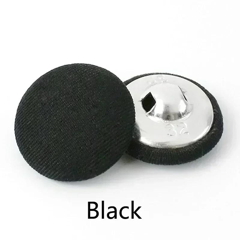 20Pcs Meetee 11-30mm Round Cloth Covered Button Decorative Shank Buttons for Suit Coat Dress Clothes Sewing Buckle Accessories