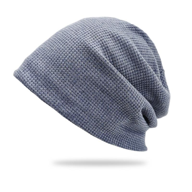 Autumn and winter solid color light board stacking hat thickened and velvet confinement pullover hat men's and women's outdoor riding windproof hat