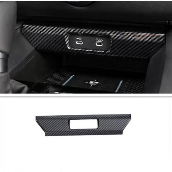 Carbon Fiber USB Power Socket Panel Cover Trim 1pcs For Honda Accord