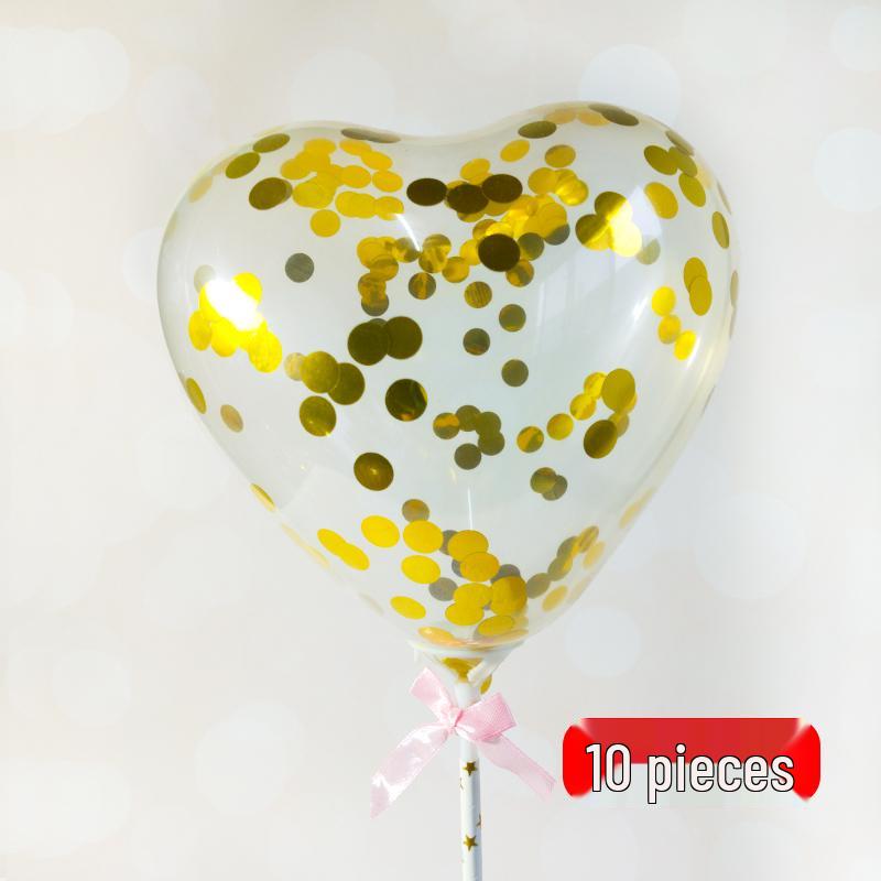 Valentine's Day & Birthday Cake Topper: Gold, Silver, and Colorful Transparent Wishing Balls Decoration