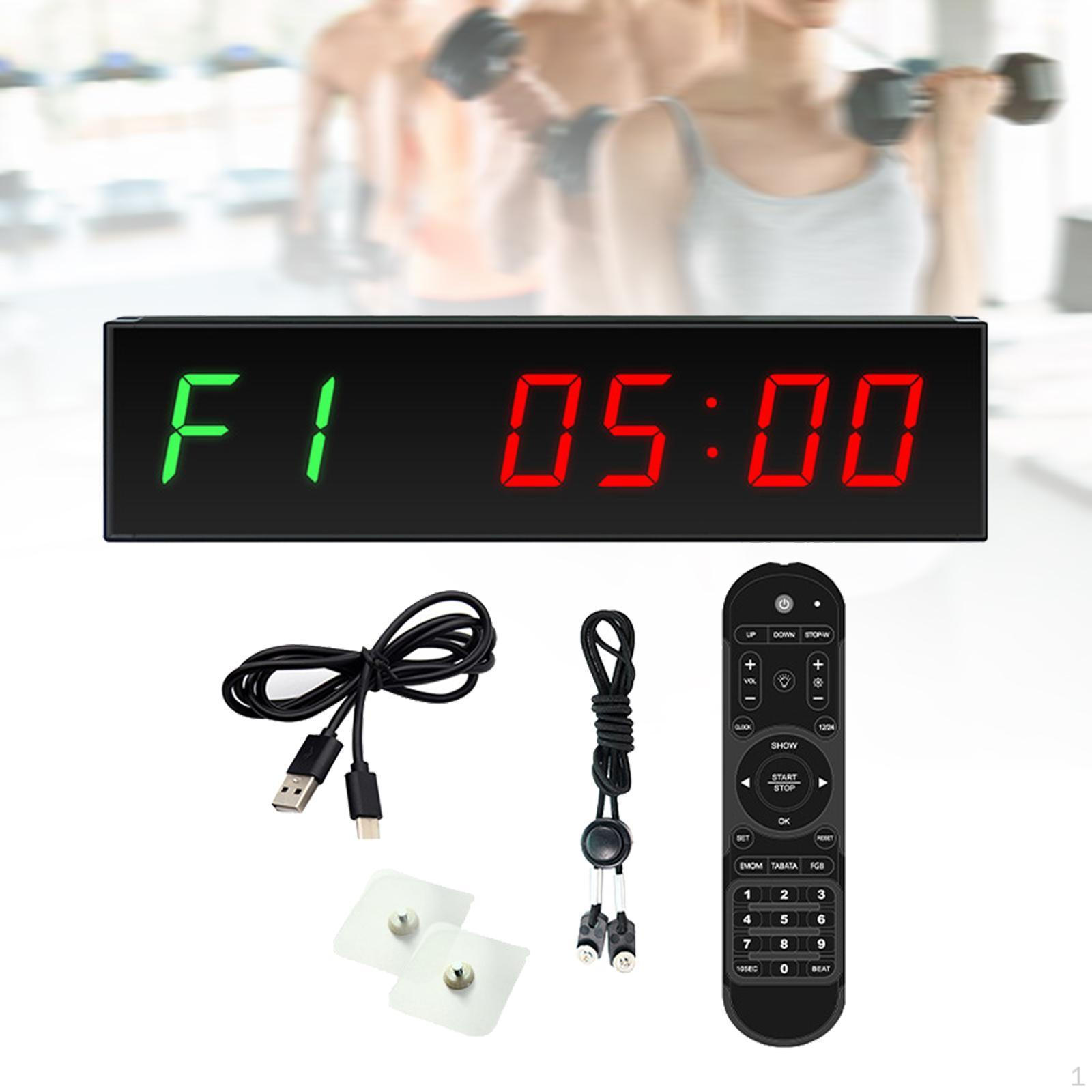 

Интервальный таймер Часы обратного отсчета LED Gym для тренировок на открытом воздухе Домашний зеленый зелёный