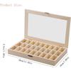 Specimen Box,Elegant Wooden Jewelry Storage Tray Box With Glass Lid,27 Compartments Jewelry Tray Organizer,Ideal For Rings,Bracelets,Gems Stone