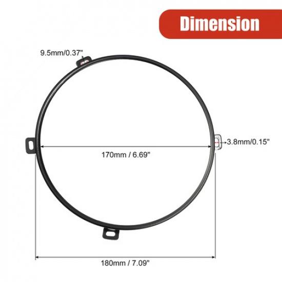 Pack of 2 For Jeep TJ Wrangler 97-06 7" Round Headlight Mounting Bracket Ring