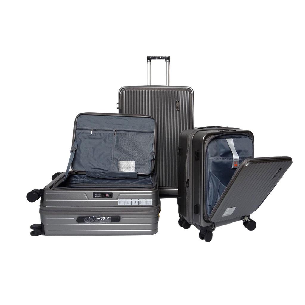 20-inch Front-Opening Trolley Suitcase with Universal Wheels and Password Lock
