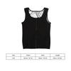 Men Sauna Vest Shaper Gym Fitness Workout Neoprene Sweat Waist Trainer Zipper Tank Top Inner Silver L/XL