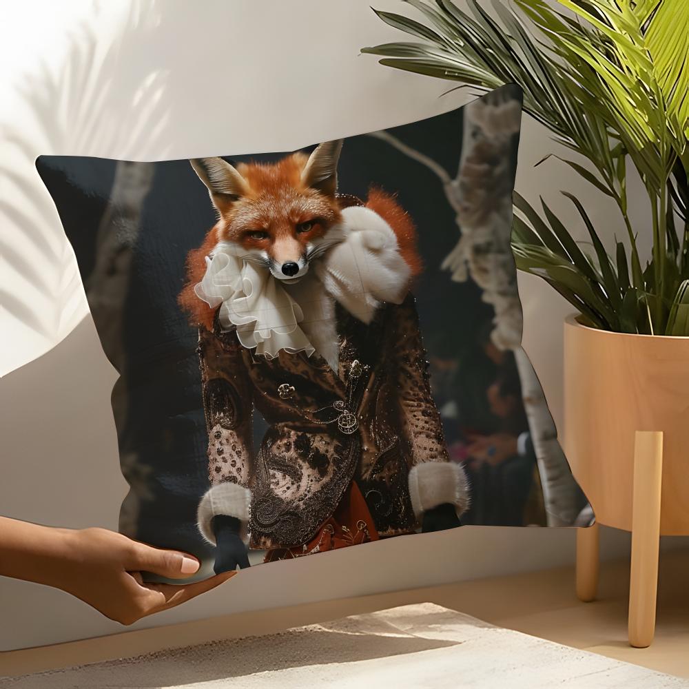 Nordic Fashion Animal Pillow Case Linen Cushion Covers For Decorative Sofa Home Pillows Case Car Chair Pillows Cases