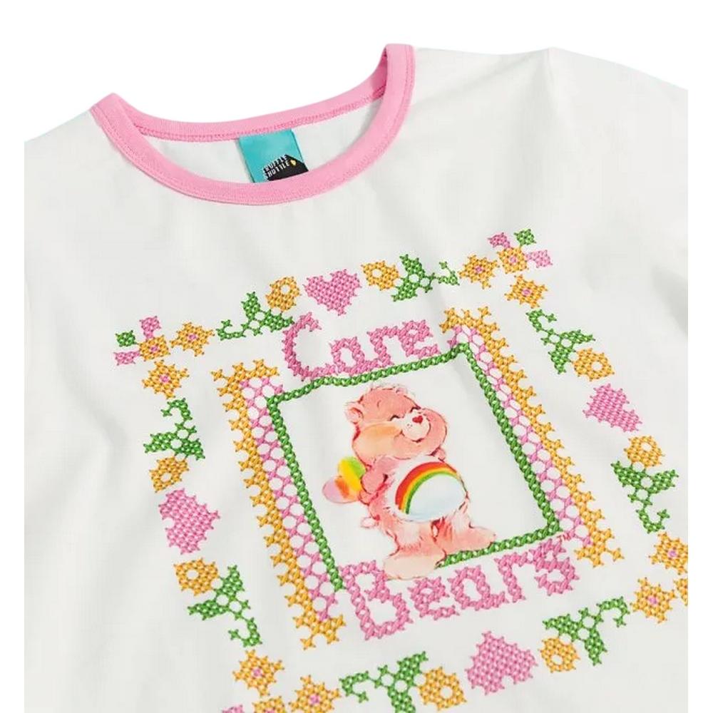 Care Bears Unisex Adult Cross Stitch Ringer T-Shirt