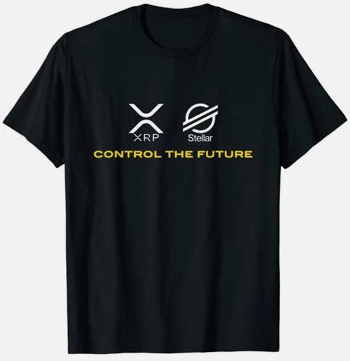 Kryptowährung T-Shirt XRP XLM Coin Control the Future T-Shirt, Coin XRP Tee