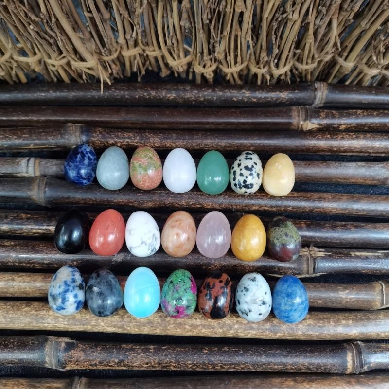 Random Mix of 20 Colorful Crystal Eggs Collection Variety Crystals Stones Healing Crystals for Spiritual Enthusiasts