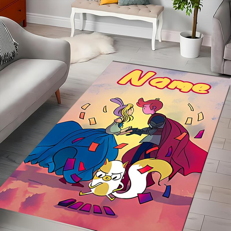 Custom Personalization Adventure Time Area Rug - Perfect For Kitchen, Bathroom,Laundry Room Decor Large Size Available,Gift All Seasons