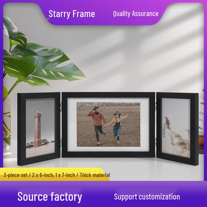 Klappbarer Schreibtisch Triptychon Fotorahmen: 2 6-Zoll & 1 7-Zoll Rahmen - Perfektes Muttertagsgeschenk